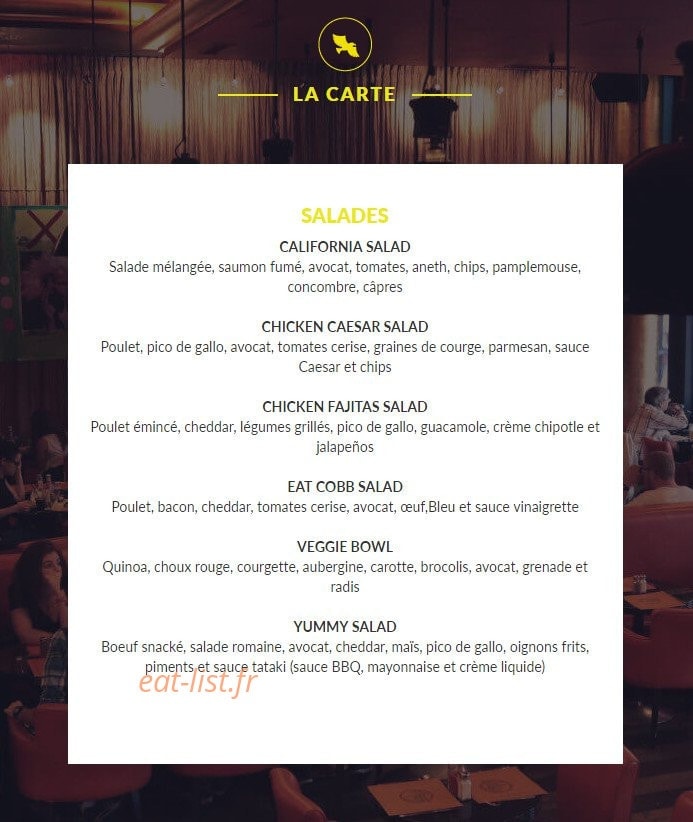 Indiana Café — carte page 2