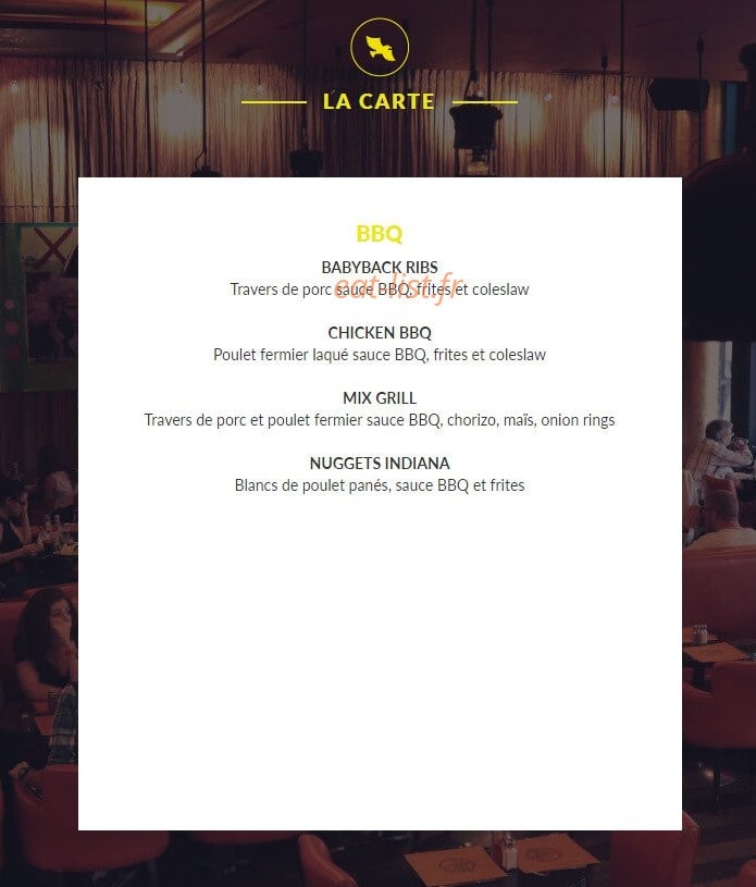 Indiana Café — carte page 7