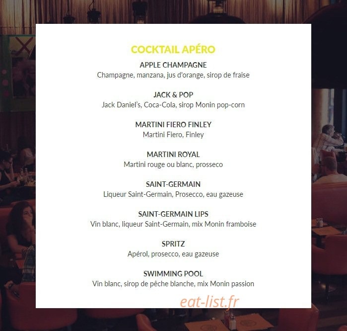 Indiana Café — carte page 12