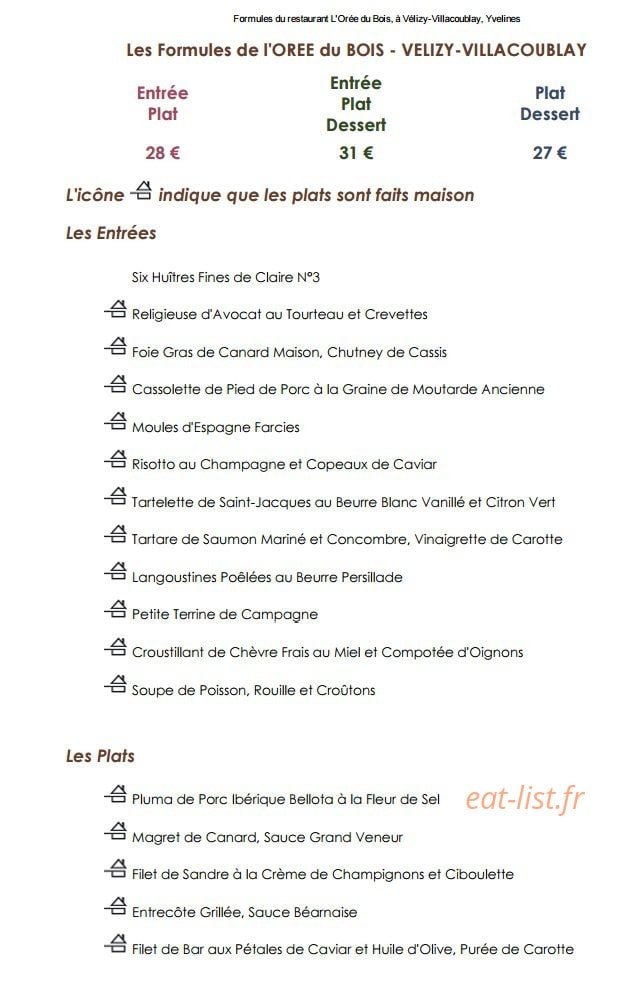 L'Orée du Bois — carte page 4