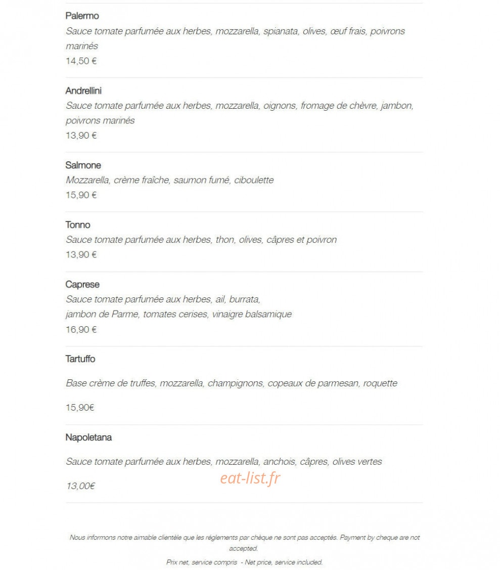 La Piazzetta — carte page 2