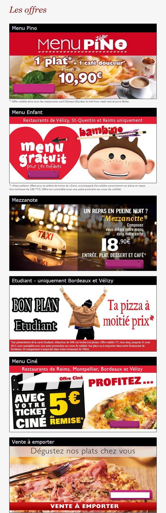 Pizza Pino — carte page 9