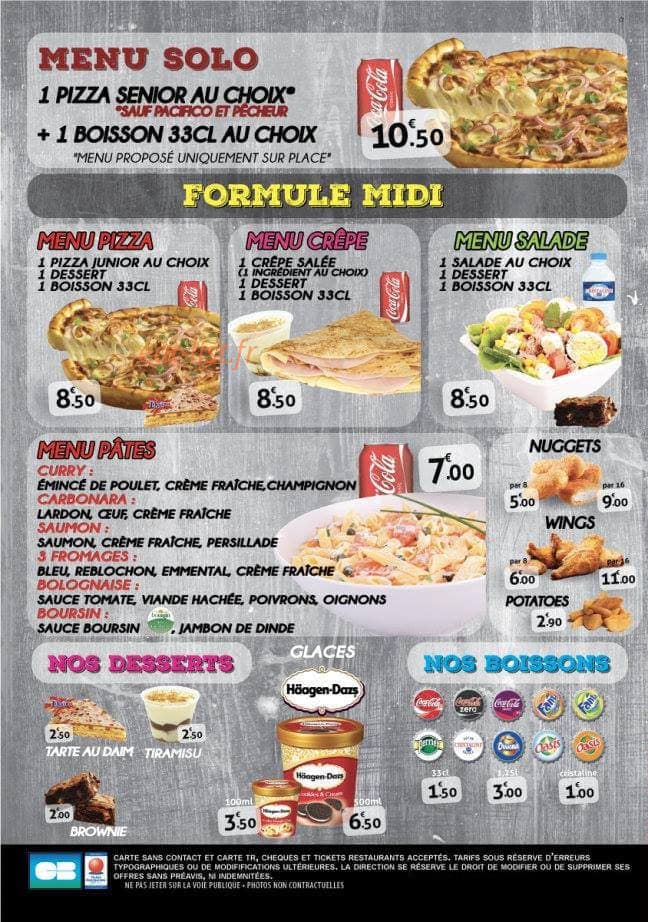 Restaurant du mail — carte page 4
