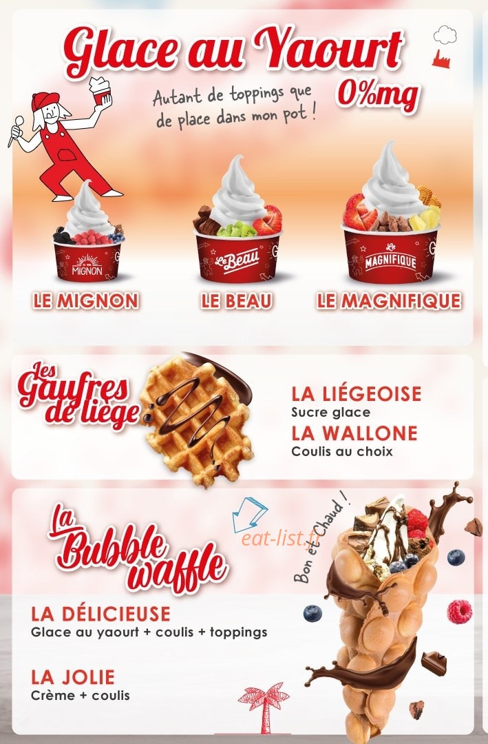 Yogurt Factory — carte page 1