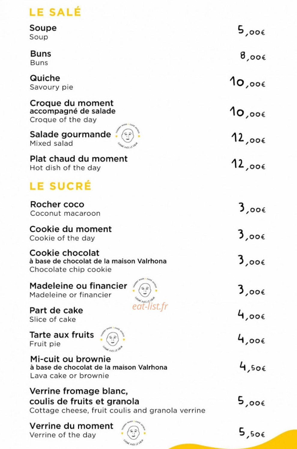 Café Joyeux — carte page 2