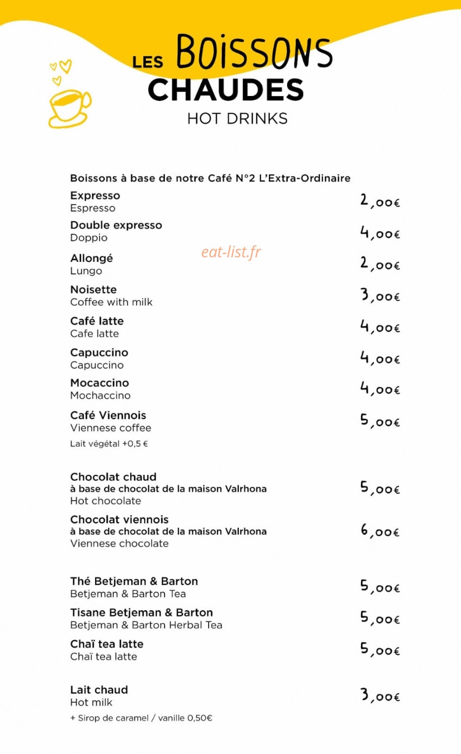 Café Joyeux — carte page 4