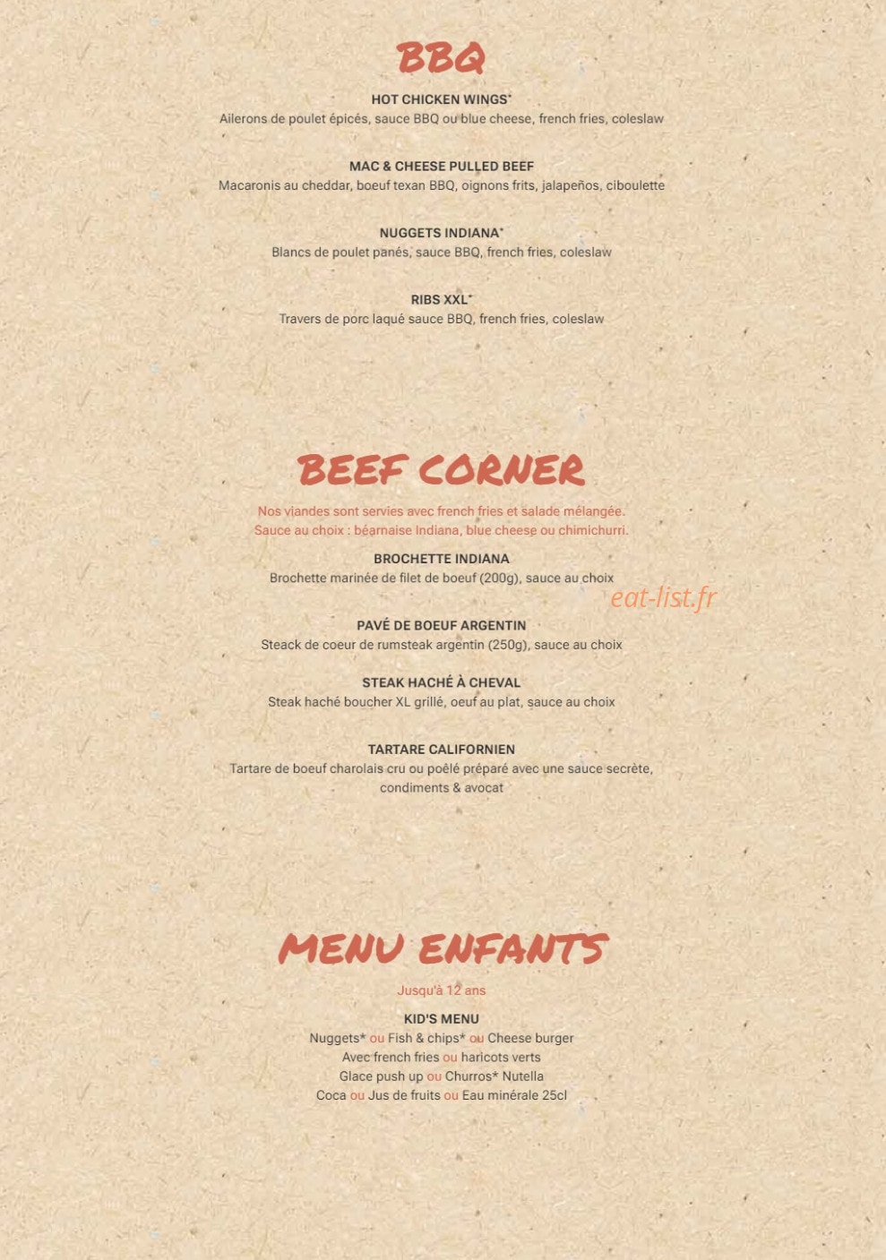 Indiana Café — carte page 4
