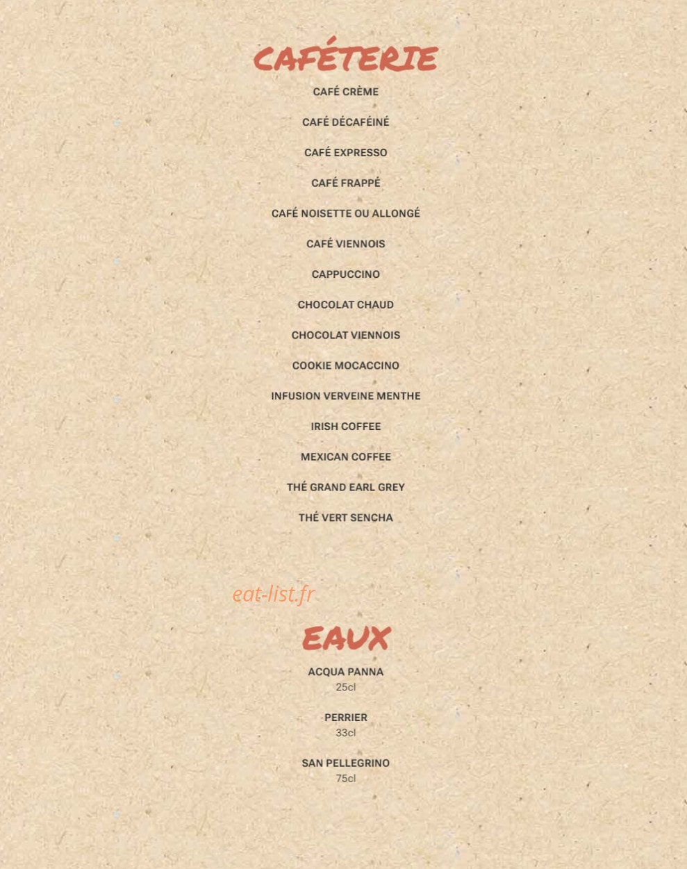 Indiana Café — carte page 7