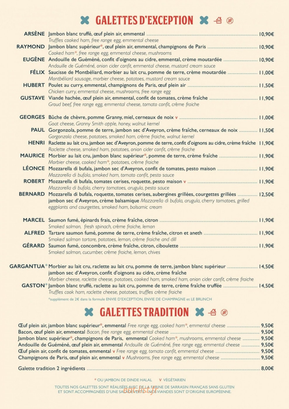 L’Atelier Artisan Crêpier — carte page 3
