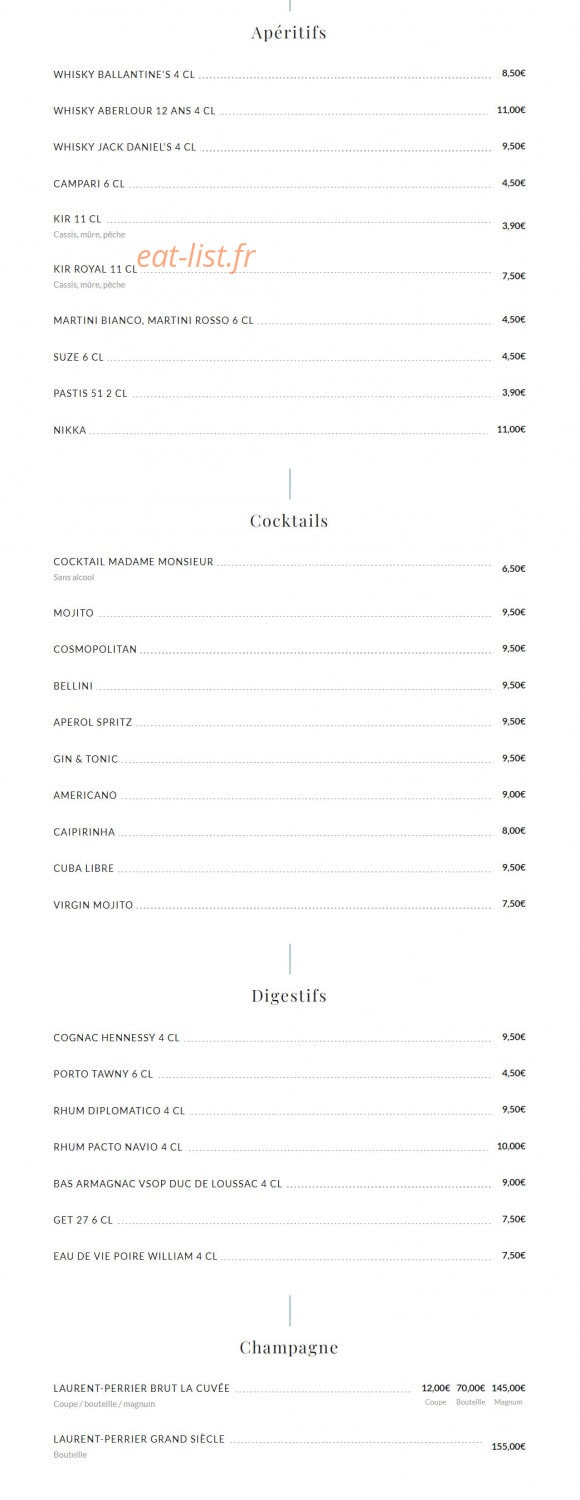 Madame Monsieur — carte page 4