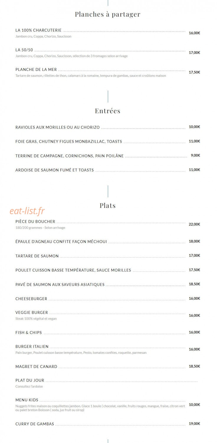 Madame Monsieur — carte page 1