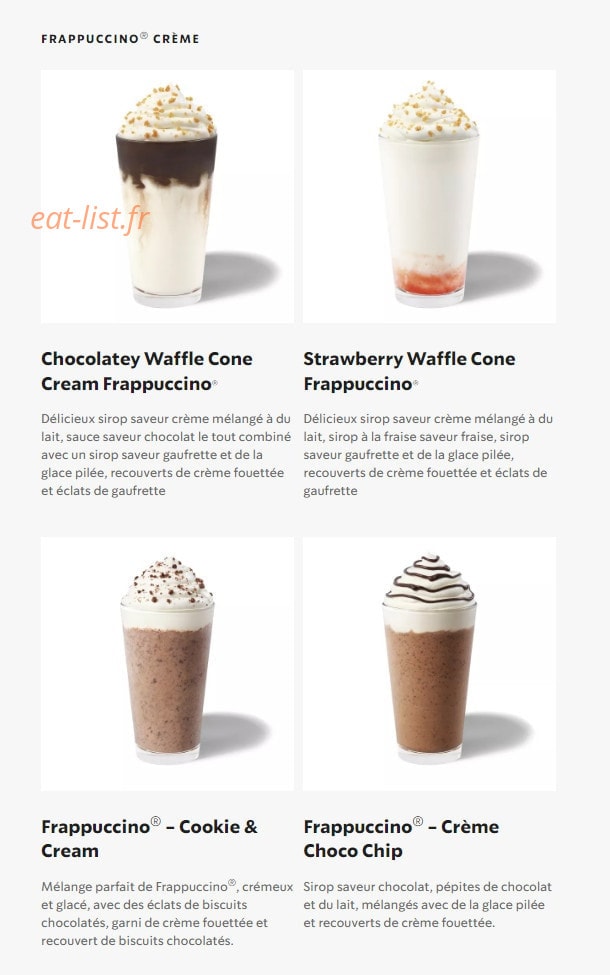 Starbucks Coffee — carte page 10