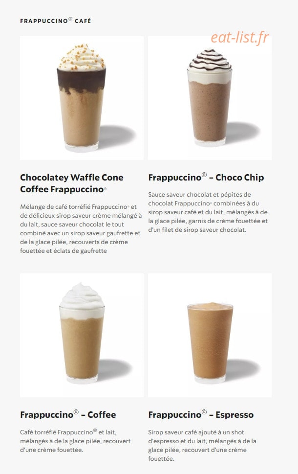Starbucks Coffee — carte page 8