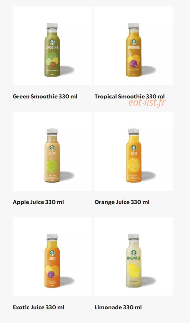 Starbucks Coffee — carte page 17