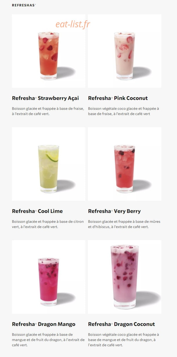Starbucks Coffee — carte page 2