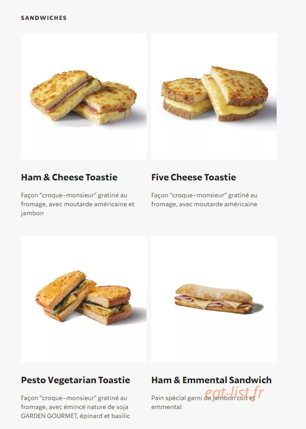 Starbucks Coffee — carte page 24