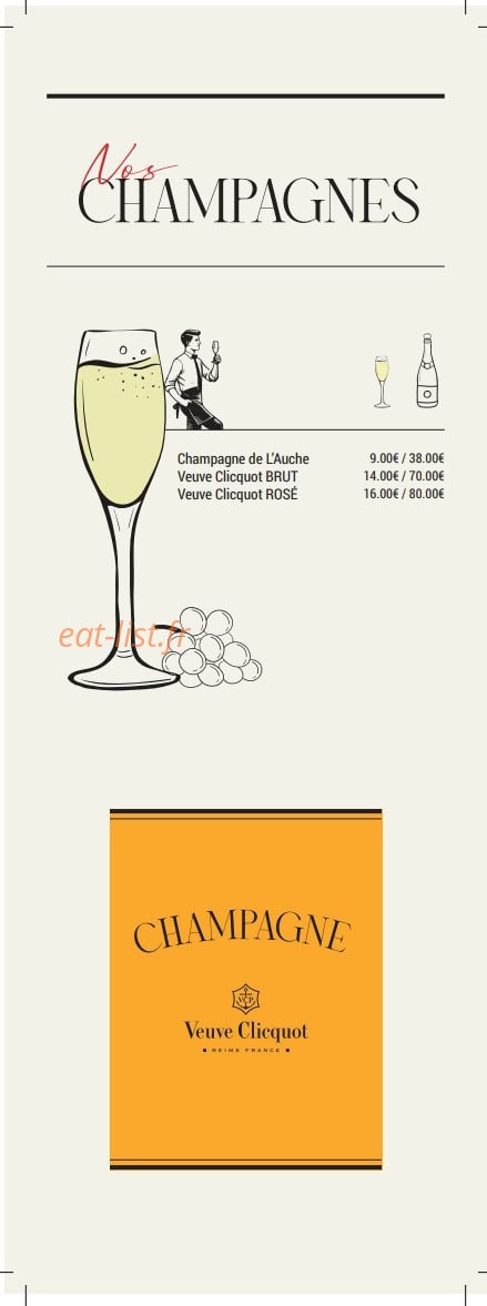 Carte et menu de The Cut grill à Le Chesnay-Rocquencourt — Les champagnes