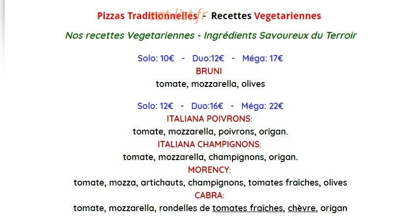 Pizza Tradition — carte page 5