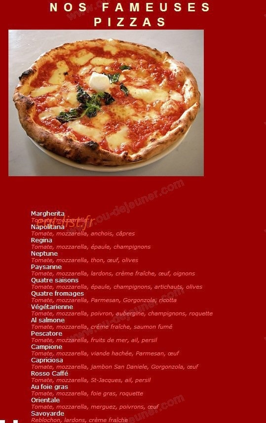 Rosso Caffé — carte page 3