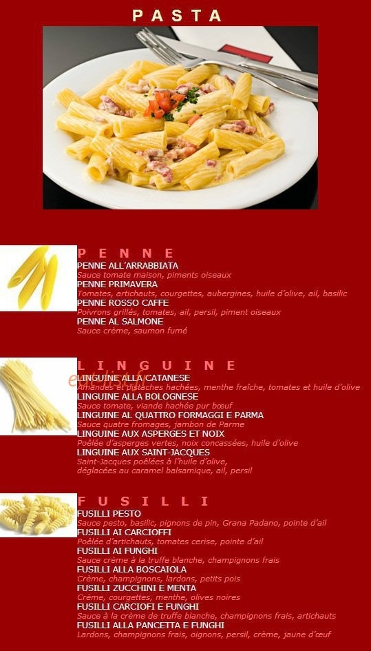 Rosso Caffé — carte page 6