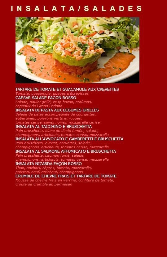Rosso Caffé — carte page 1