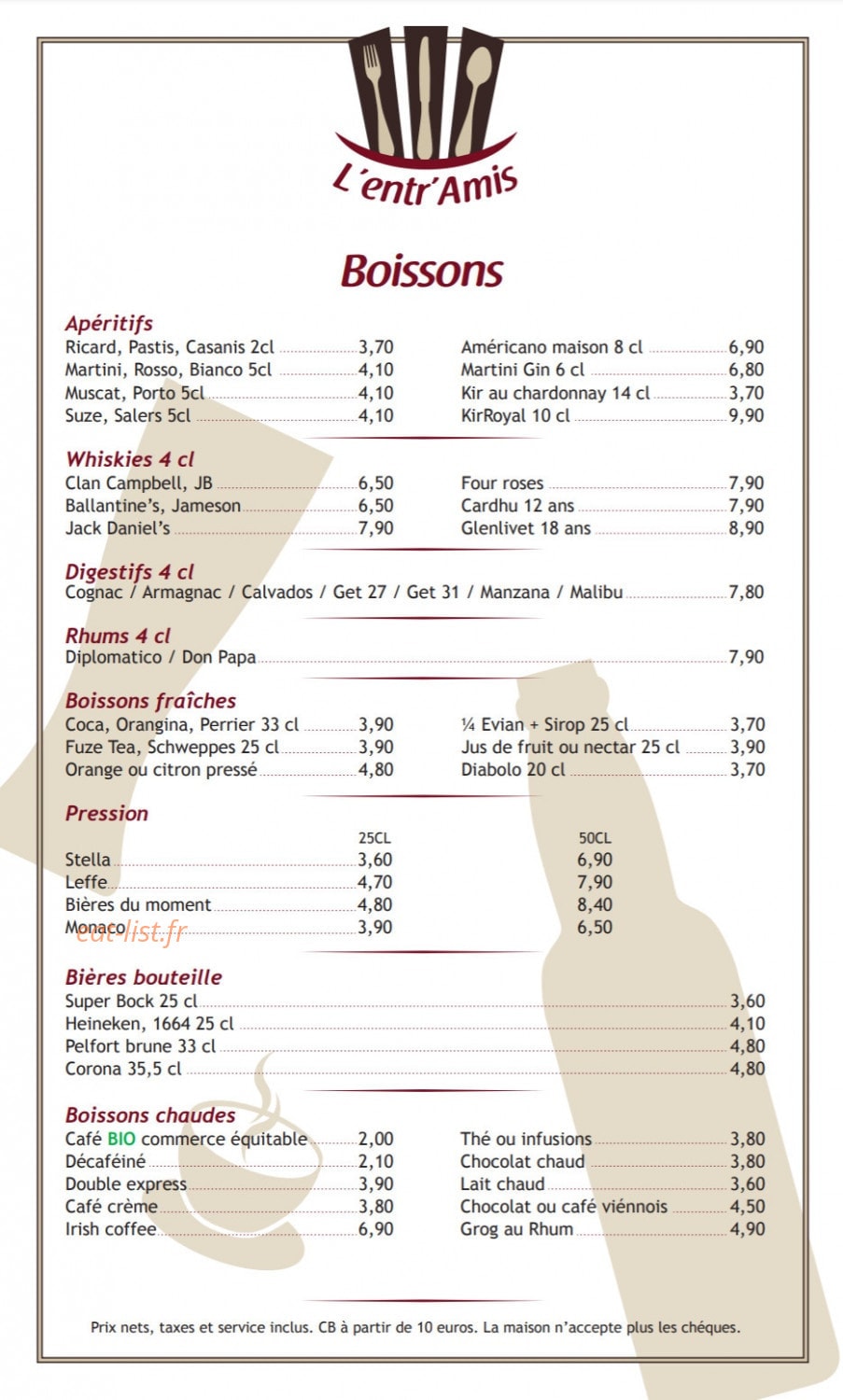 L'Entr'Amis — carte page 5