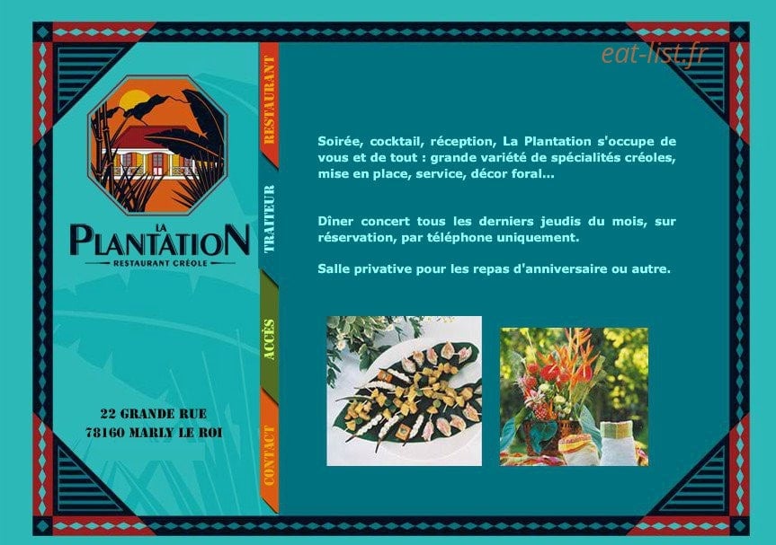 La Plantation — carte page 1
