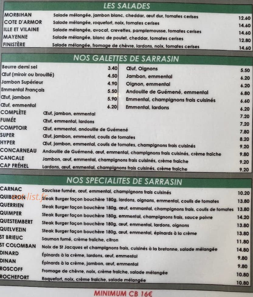 Les Crêpes à l'Affiche — carte page 1