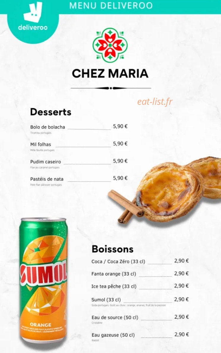 Chez Maria — carte page 2