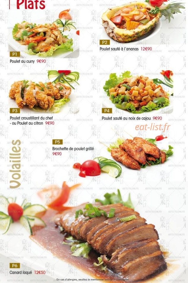 Gourmet de Pékin — carte page 4