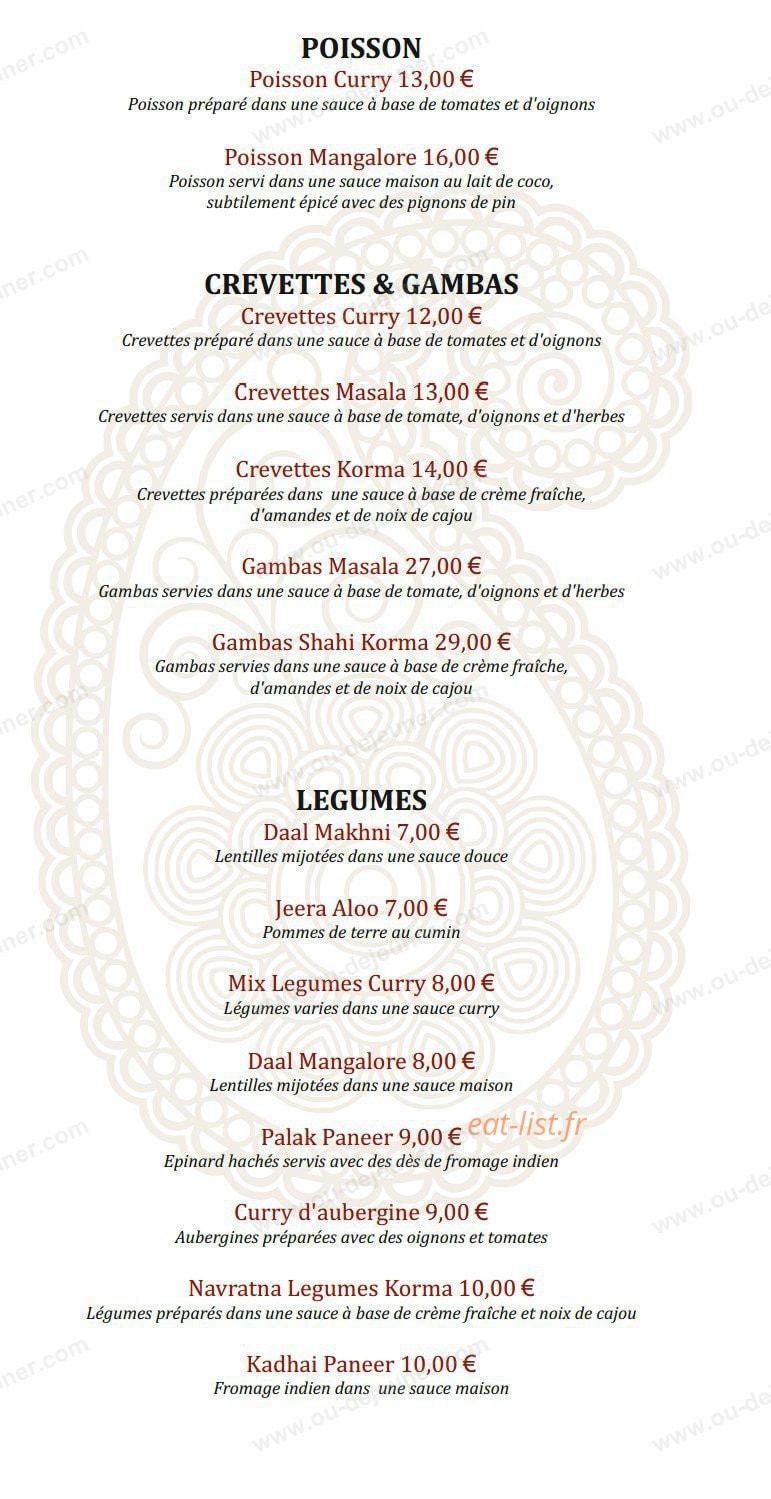 Mangalore Lounge — carte page 6