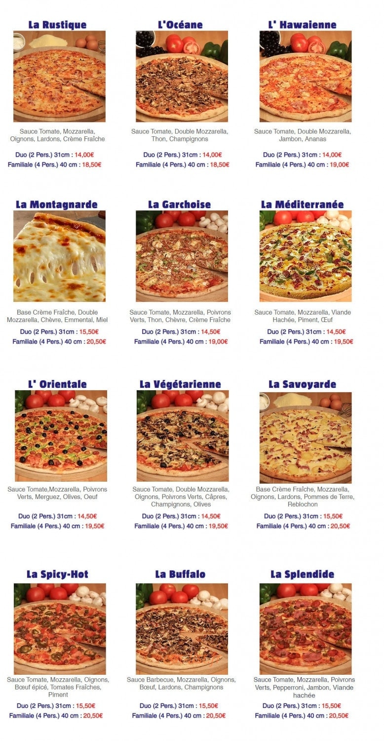Web Pizza — carte page 4