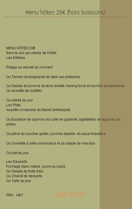 Auberge du Manet — carte page 5