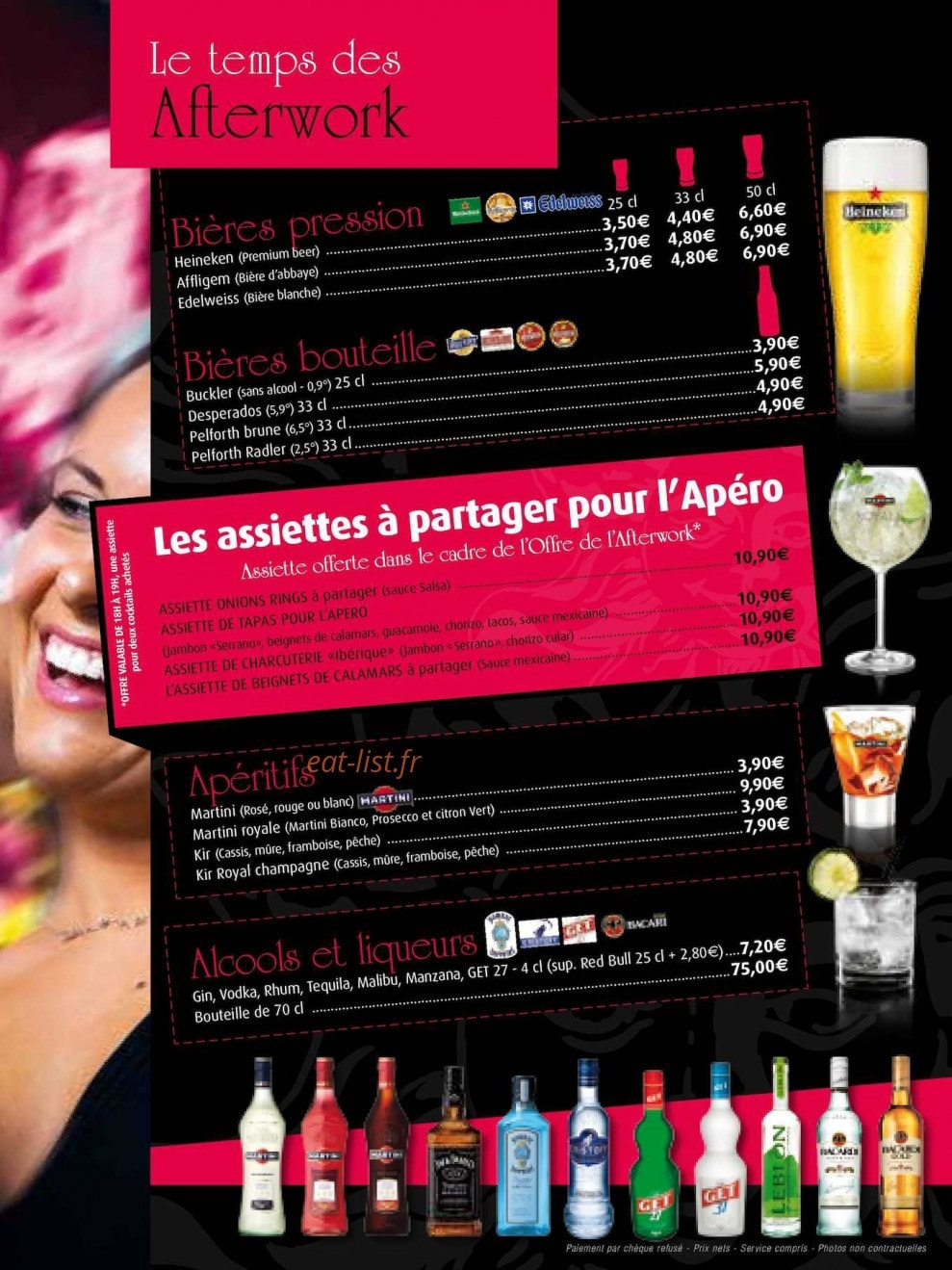 Carte et menu de Garden Ice Cafe à Montigny le Bretonneux — L'afterwork
