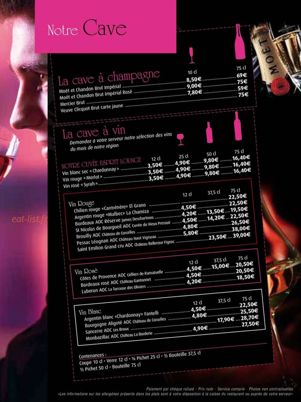 Carte et menu de Garden Ice Cafe à Montigny le Bretonneux — Le cave