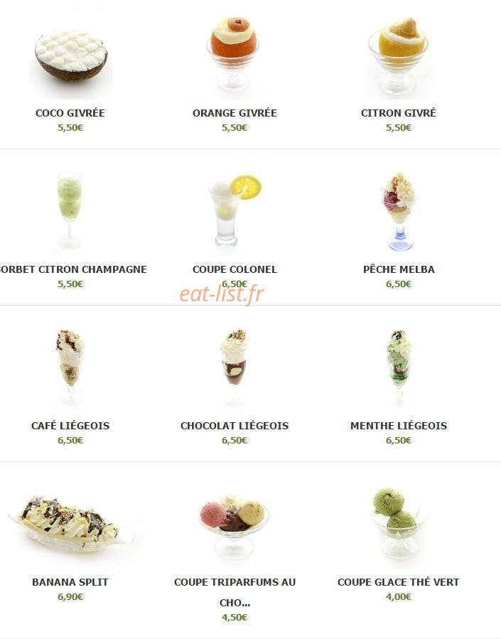 Carte et menu de Kyoto à Montigny le Bretonneux — Les desserts 2