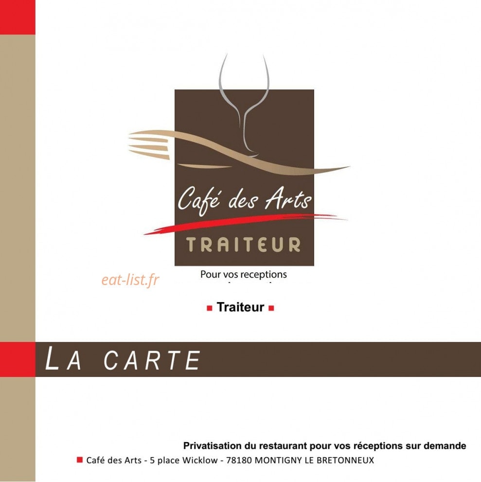 Carte et menu Le café des arts Montigny le Bretonneux