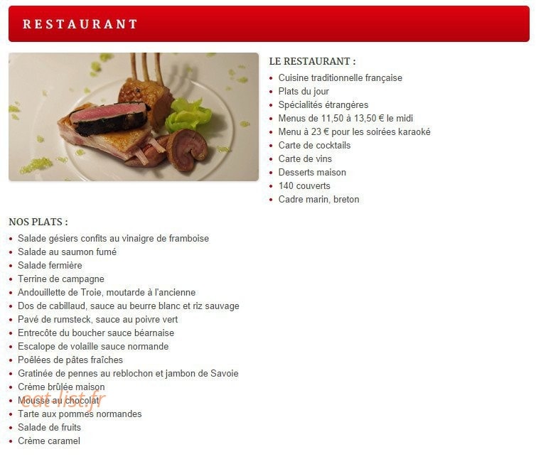 Le Marina — carte page 1