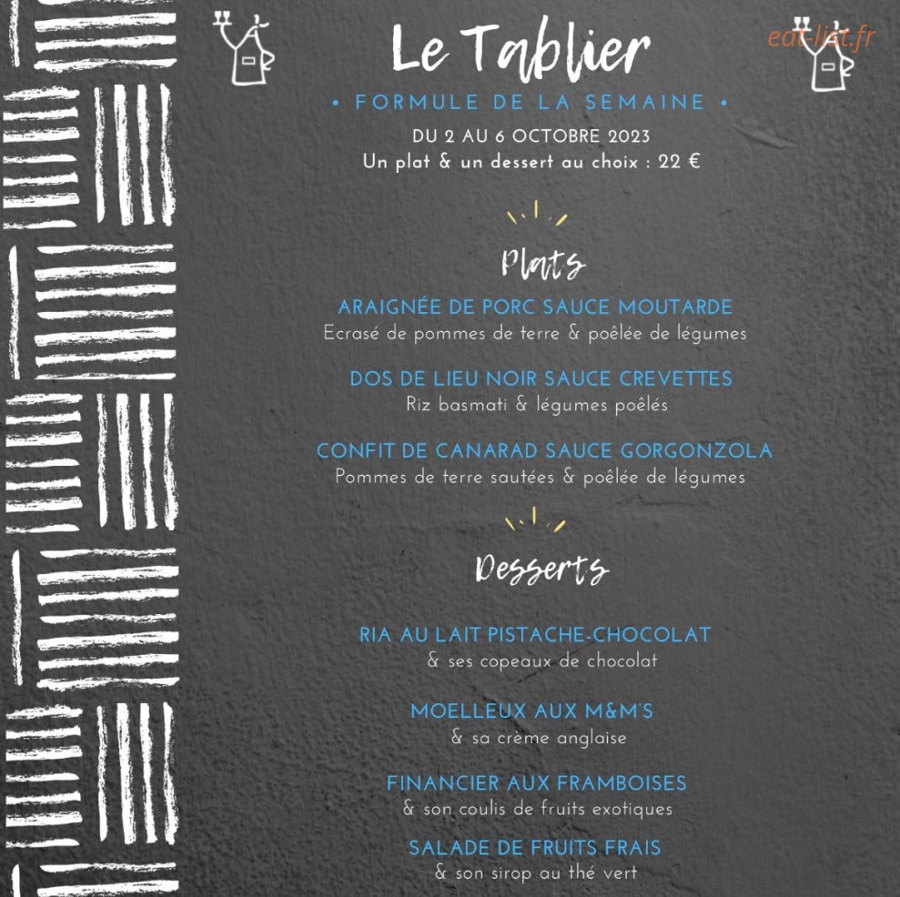 Le Tablier — carte page 3
