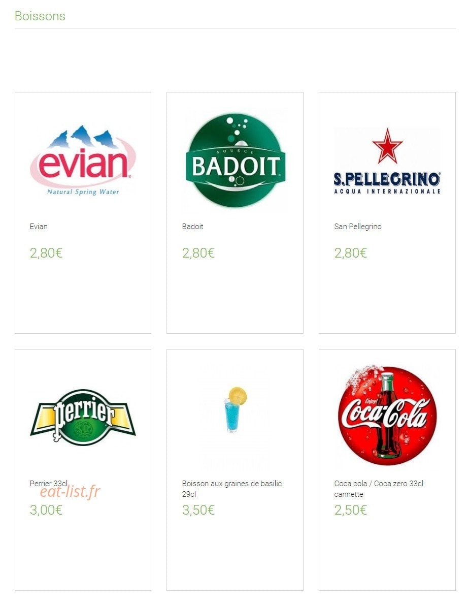 Carte et menu de Lounge One à Montigny le Bretonneux — Les boissons
