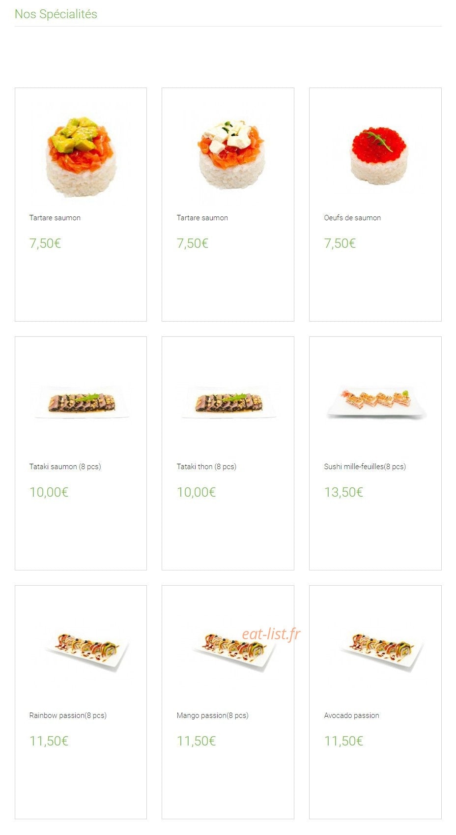 Carte et menu de Lounge One à Montigny le Bretonneux — Les spécialités