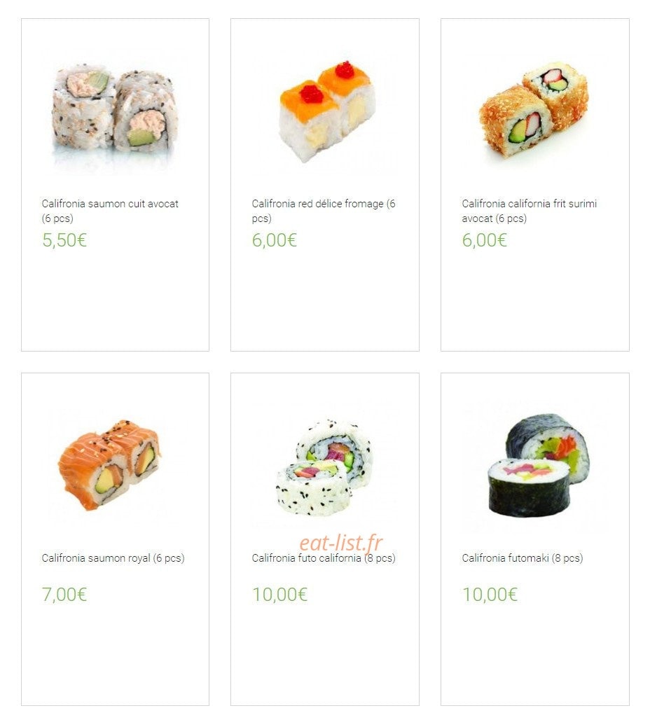 Carte et menu de Lounge One à Montigny le Bretonneux — Les californias suite