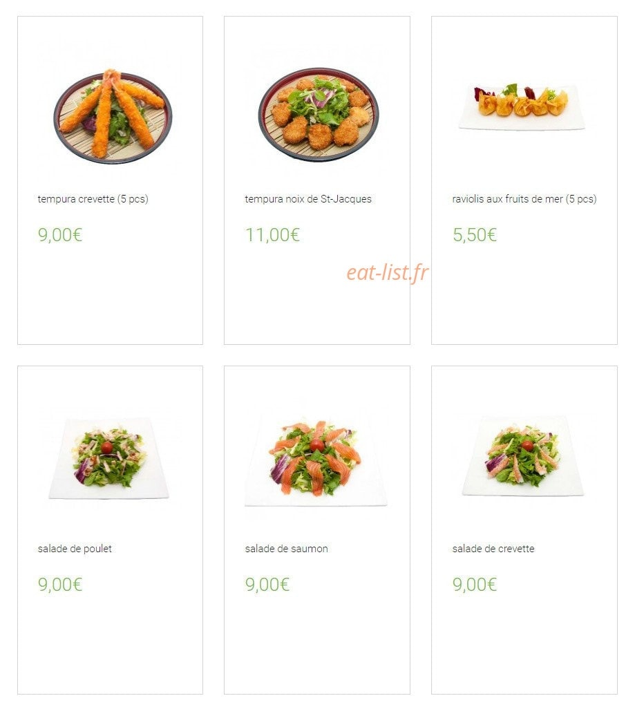 Carte et menu de Lounge One à Montigny le Bretonneux — Les entrées suite