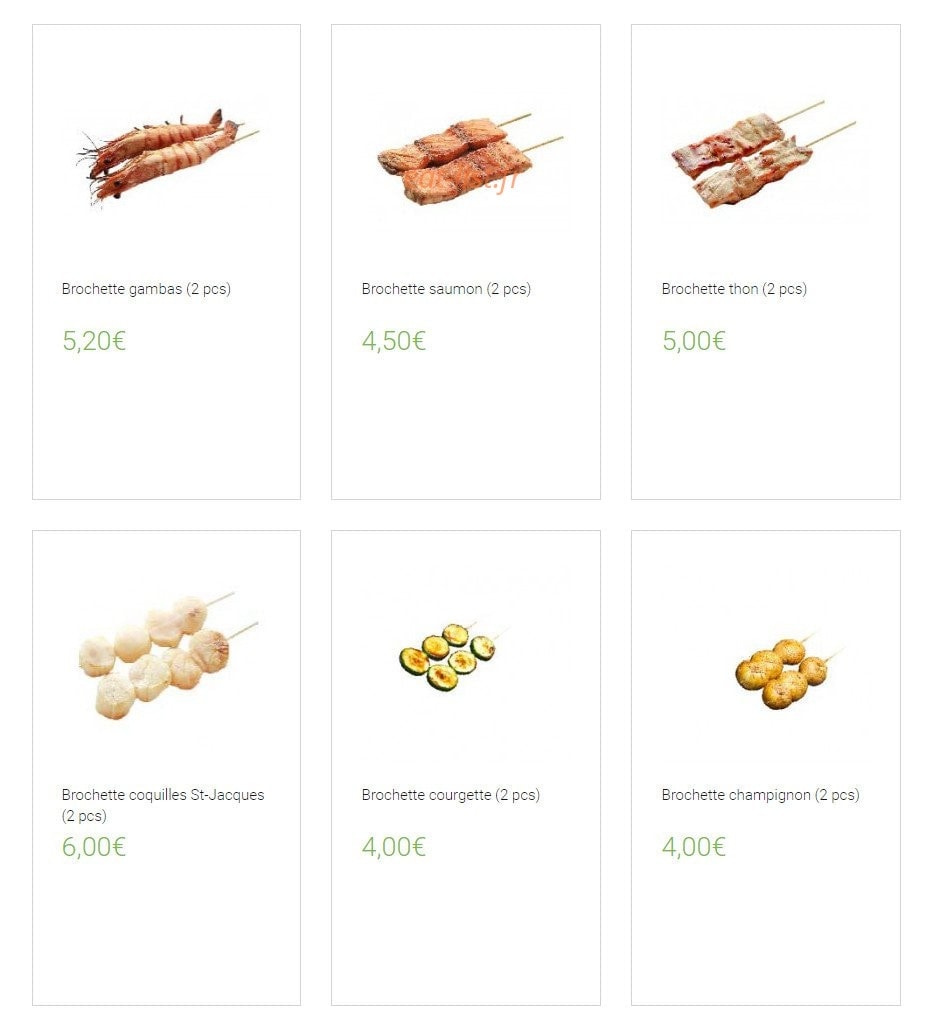 Carte et menu de Lounge One à Montigny le Bretonneux — Les brochettes suite