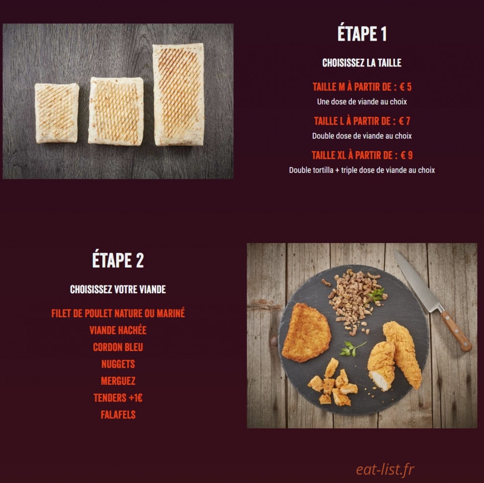 O'Tacos — carte page 1