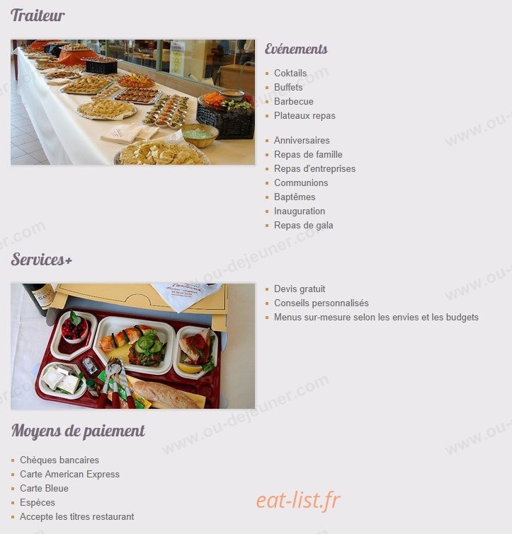 Restaurant La Fontaine — carte page 2
