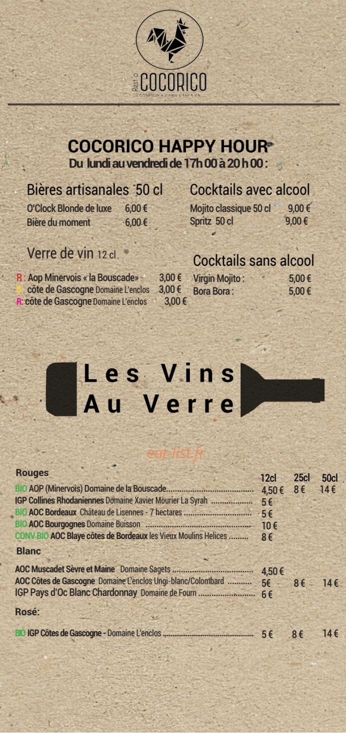 Restococorico — carte page 7