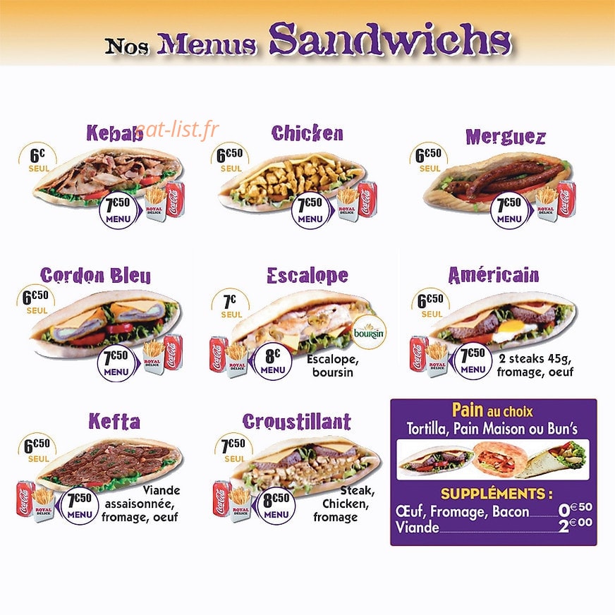 Royal Delice — carte page 1