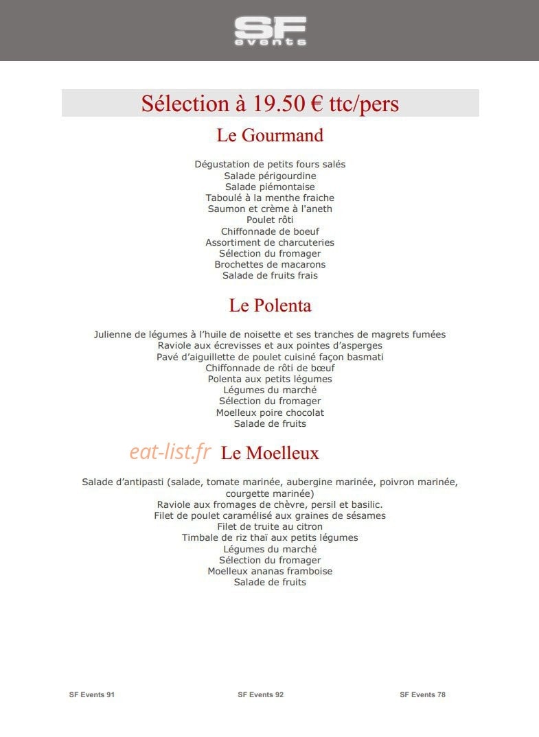 SF Events — carte page 24