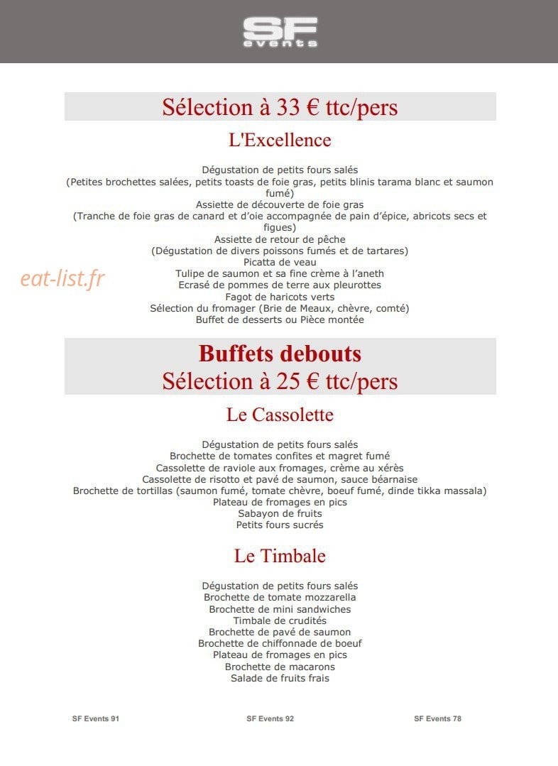 SF Events — carte page 11